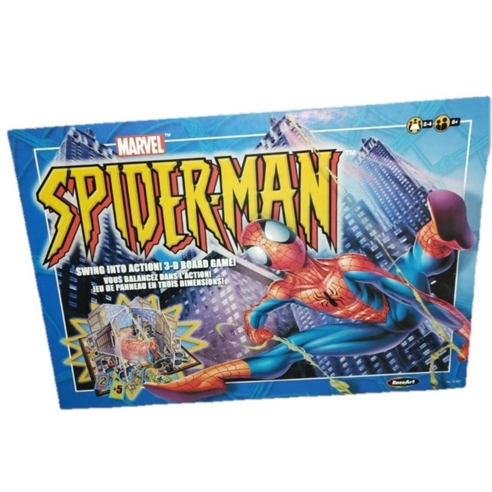 Spiderman Swing‎ Into Action 3-D Board Game Vintage 2003 Excellent Condition